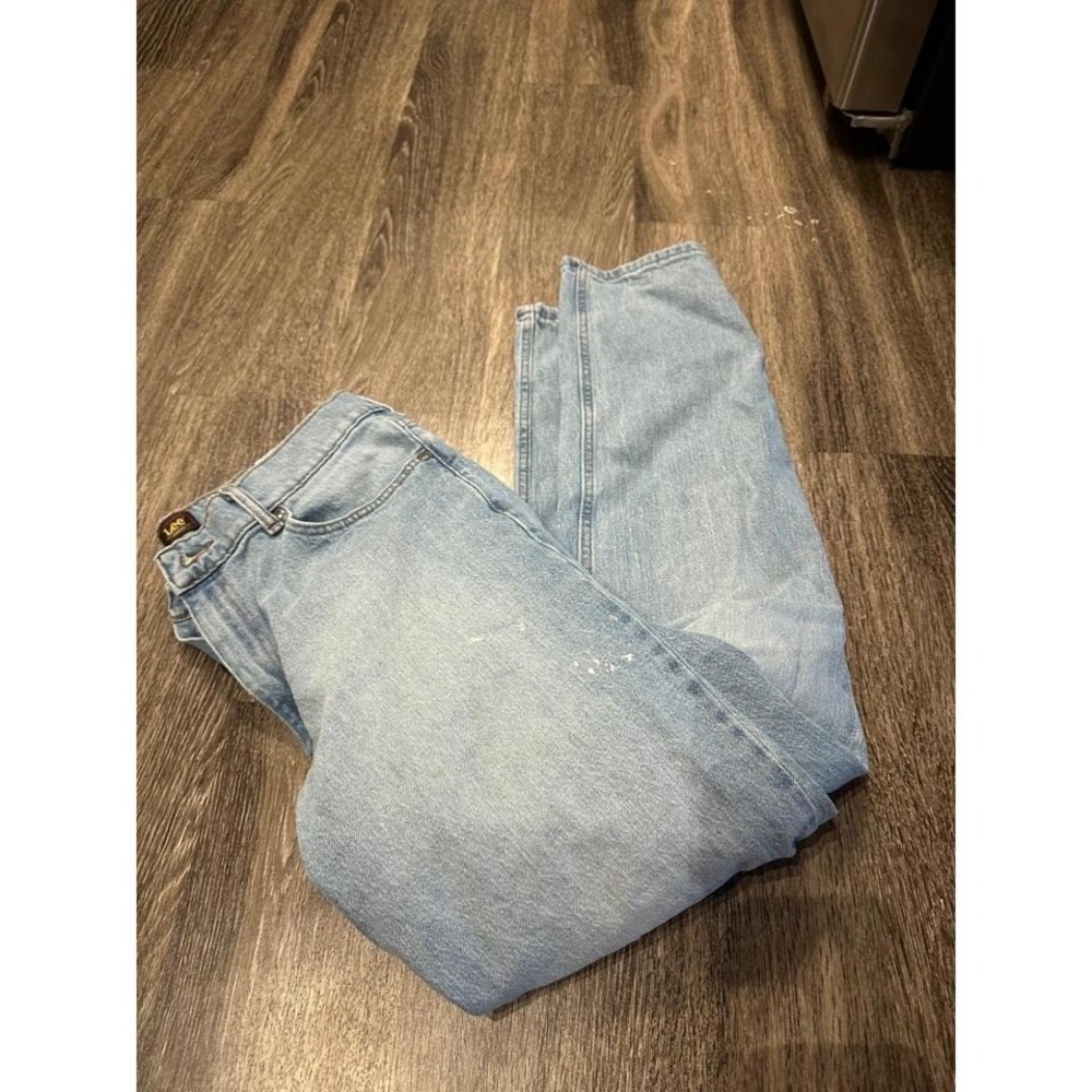Lee Loose Fit Light Wash Straight Leg Denim Jeans Mens 34x34 Blue A206
